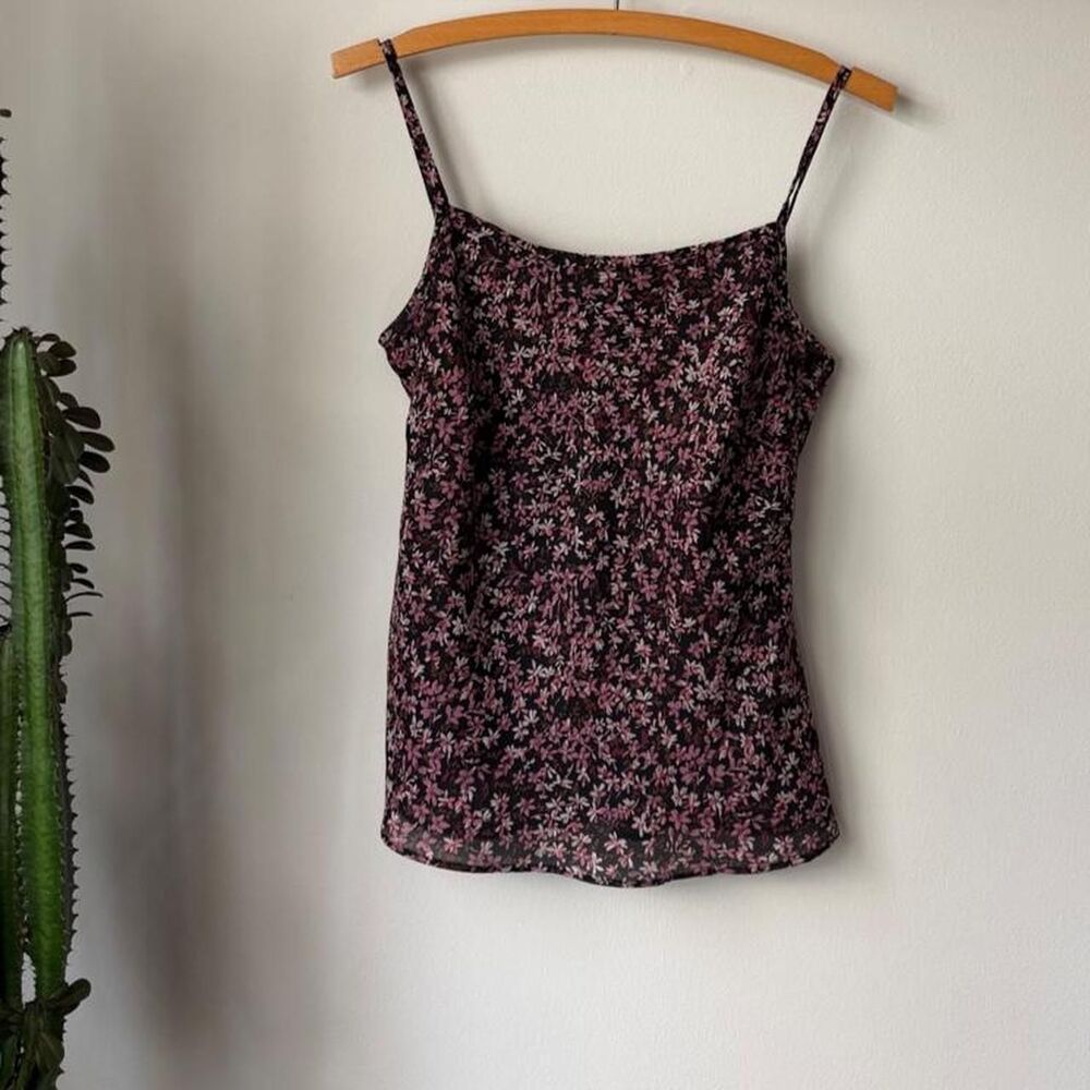 Vintage 90s dark floral AGB cami